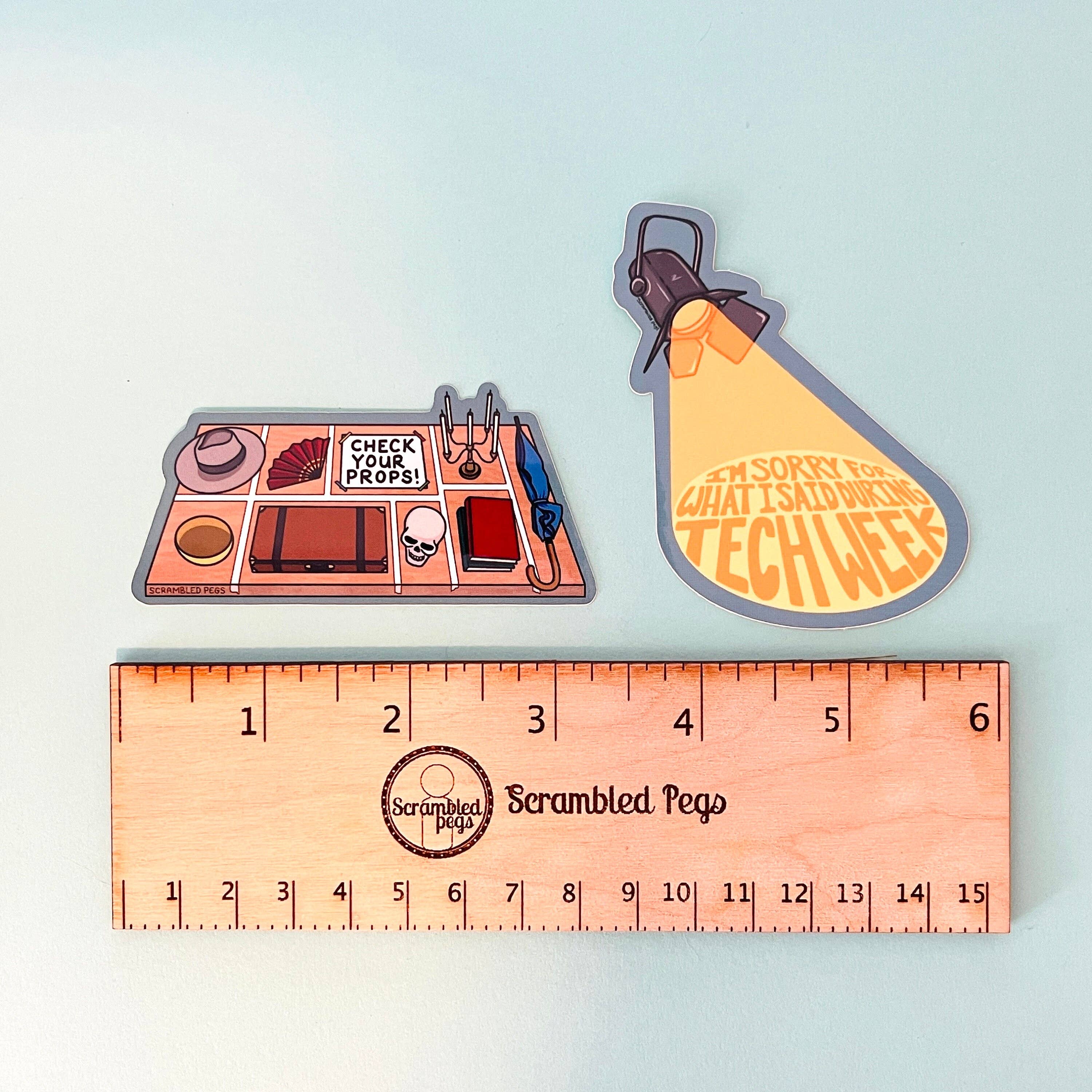 Scrambled Pegs - Wholesale Sticker - I'm Sorry for What I Said During Tech Week Theatre Sticker8