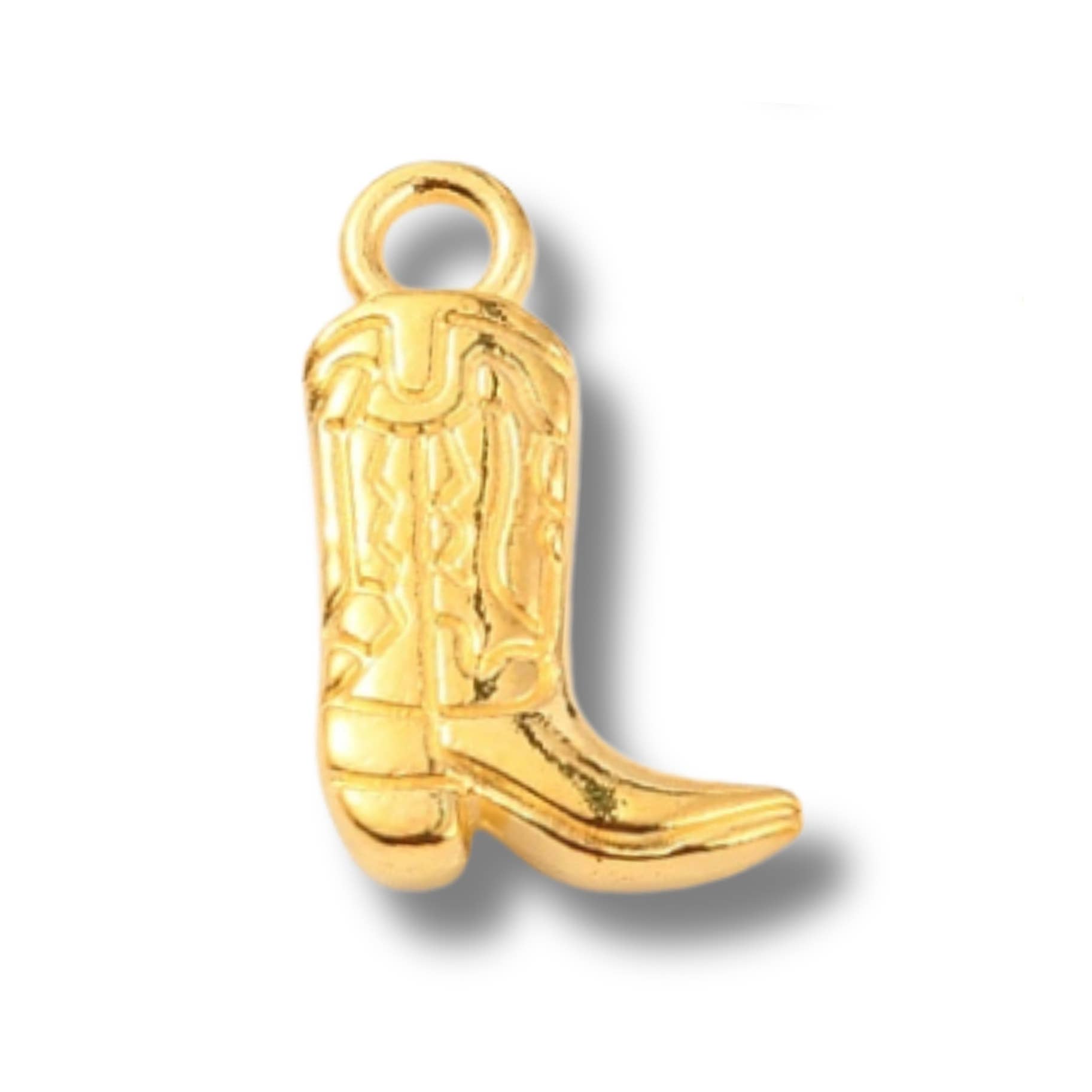 Love, Paige Designs - Wholesale Individual Charm/Pendant - Cowboy Boot Gold Charm