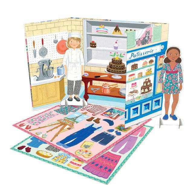 eeBoo - Wholesale Doll - Kids - Baker & Painter Paper Doll Set A Day in Paris2
