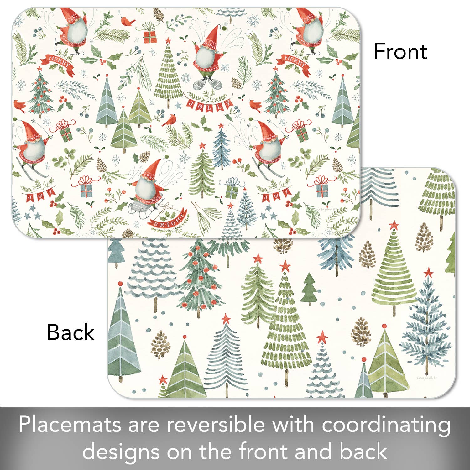 Conimar Promotions - Wholesale Placemat - "Jolly Gnomes" Reversible Rectangular Plastic Placemat 3