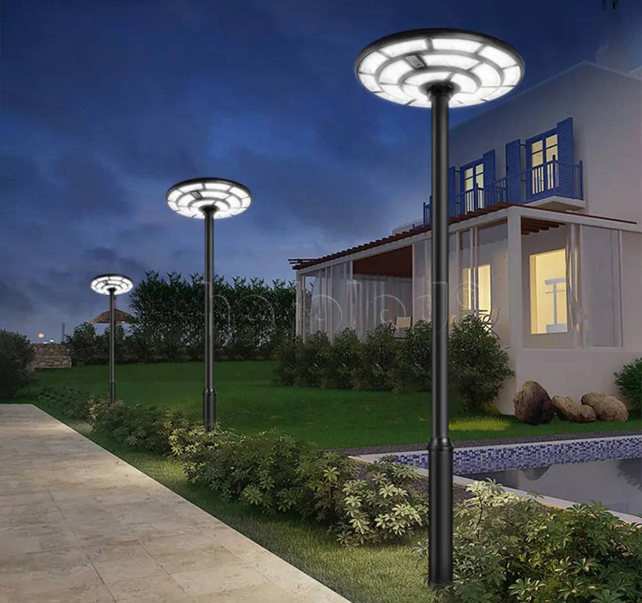 OutdoorSolarOutlet - Wholesale Outdoor/Lawn Light - 2500W Solar Outdoor Light UFO Garden Pole And Wall Street Lights For Home, Yard, Farmhouses with Remote16