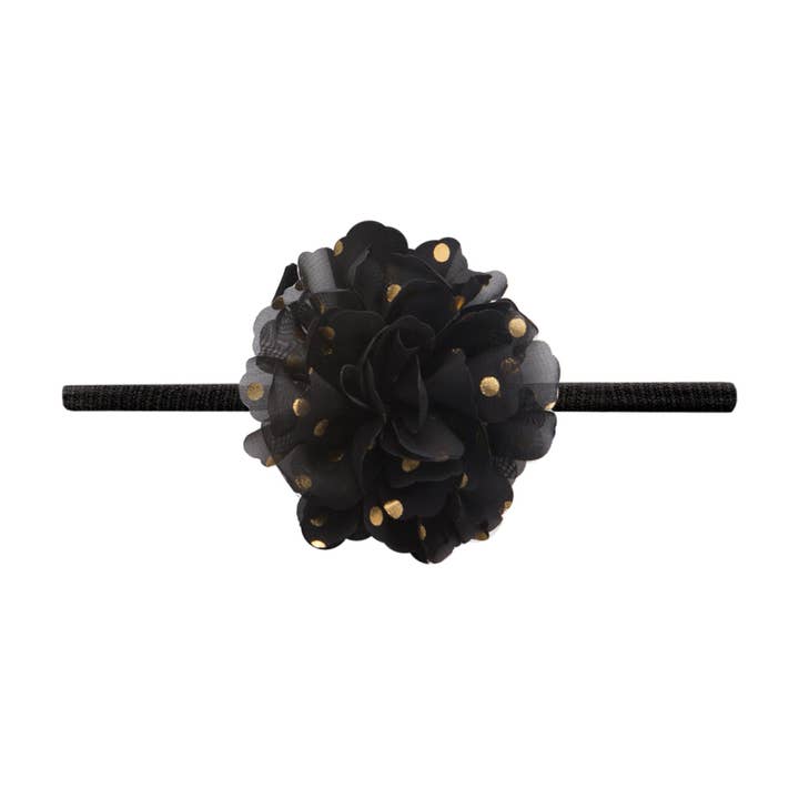 GOLD DOT FLORER SKINNY: negro para venta al por mayor de Baby Bling Bows