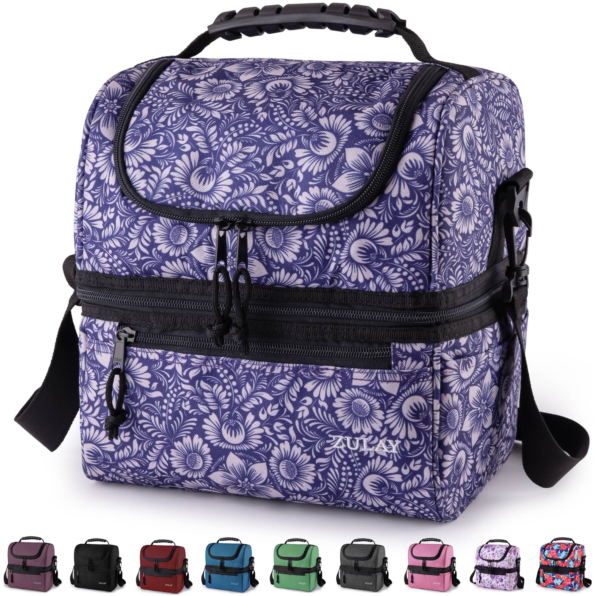 Zulay Kitchen - Wholesale Lunch Bag/Box - 2-Compartment Insulated Lunch Bag – Cooler for Men & Women11