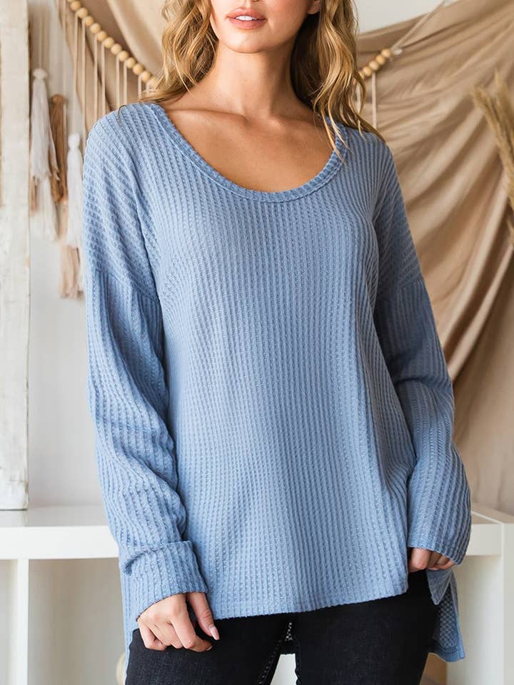 CWOSWL195-P-M_SOFT LOOSE FIT PULLOVER SWEATER KNIT TOP for wholesale by NINEXIS