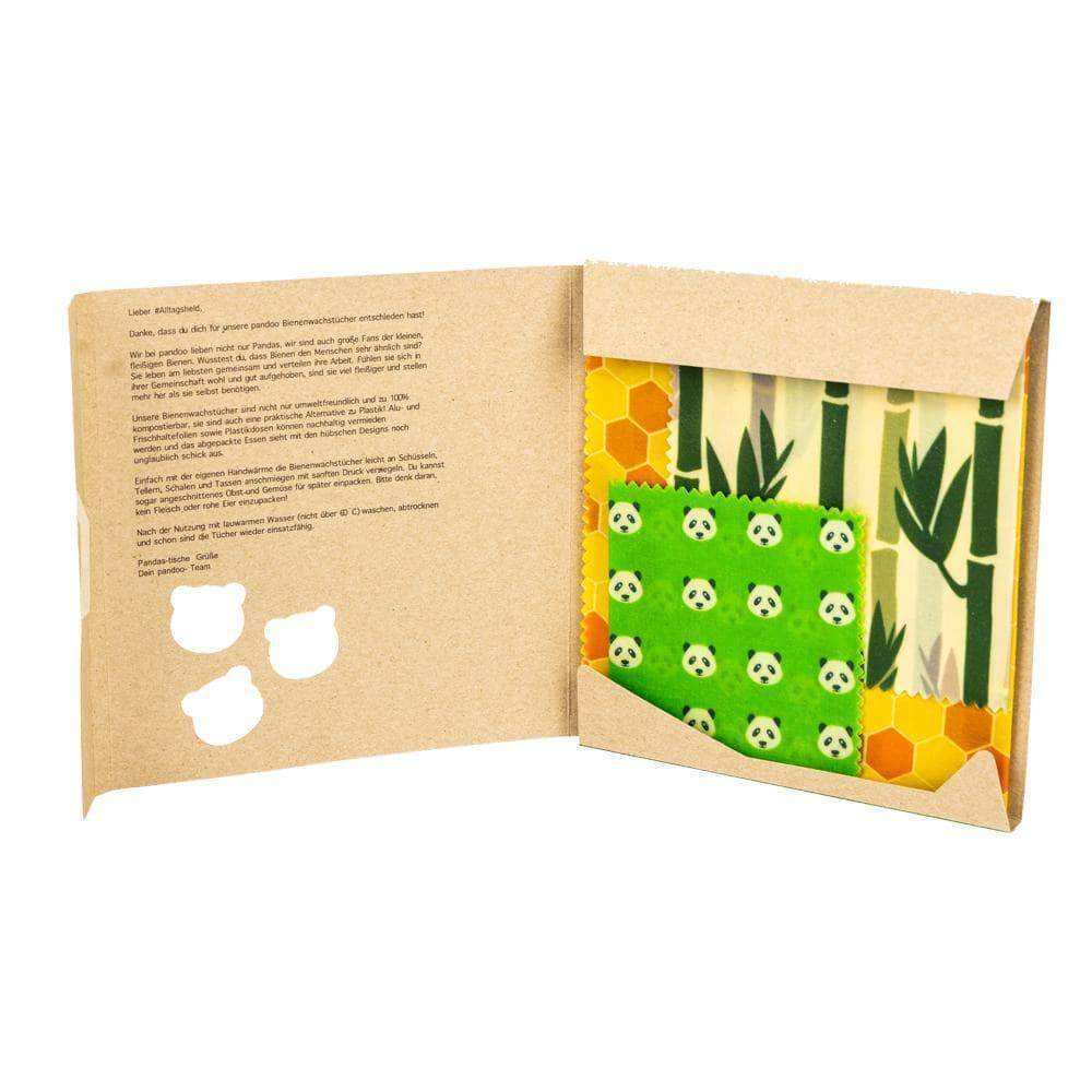 Pandoo - Wholesale Food Storage Wrap/Bag - Beeswax cloths starter set | 3 sizes4