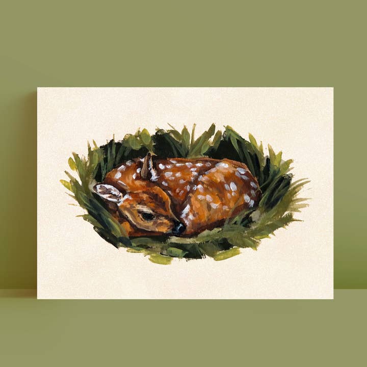 Doro Marcello - Wholesale Art Print - Cute Fawn Art Print | 7x5'' | Deer Wildlife Animal Wall Art