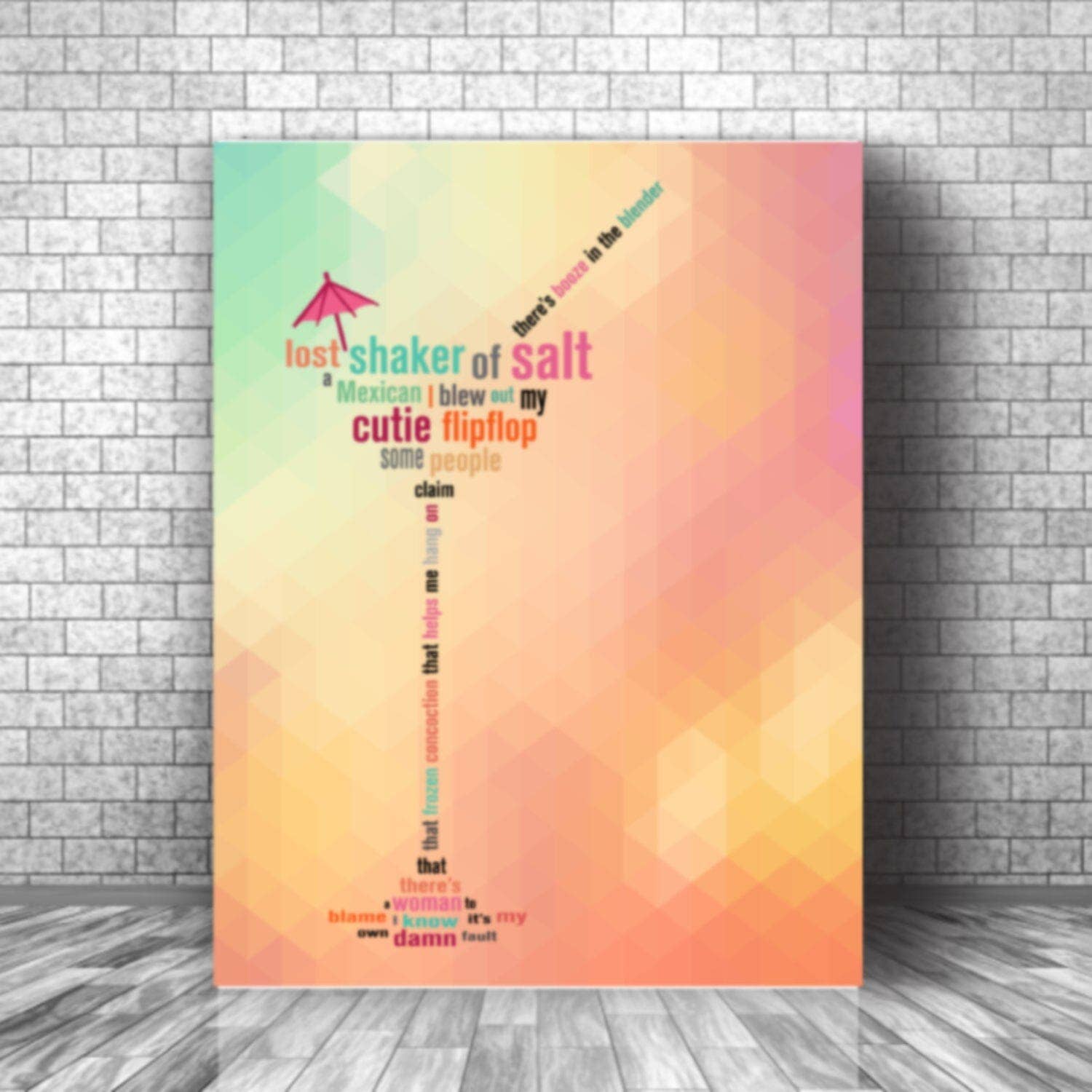 Song Lyrics Art - Wholesale Art Print - Margaritaville by Jimmy Buffett - Lyric Inspired Music Art5