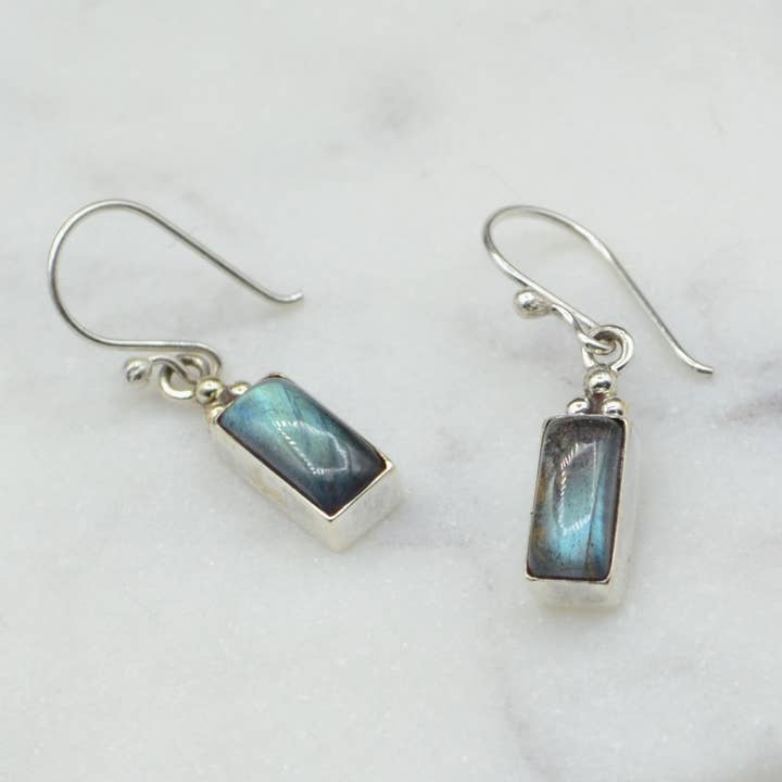 Dusk Drop Silver Earrings for wholesale by Didi Bahini Fair Trade