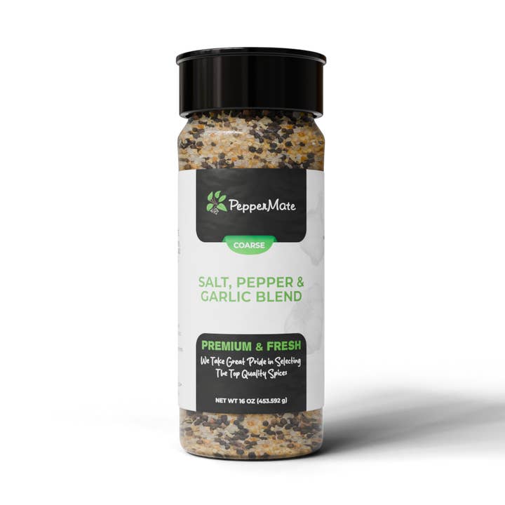 Peppermate – wholesale Salt & pepper mix – Coarse Salt, Pepper & Garlic Blend 0