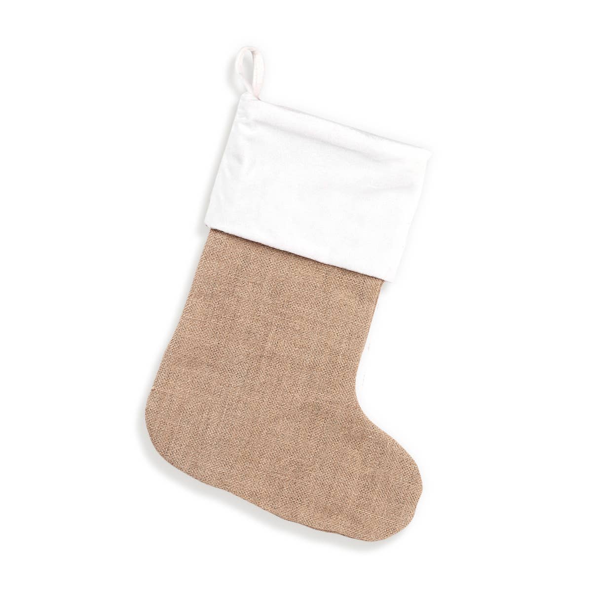 Viv&Lou – wholesale Holiday Stocking – Burlap Velvet Stocking0