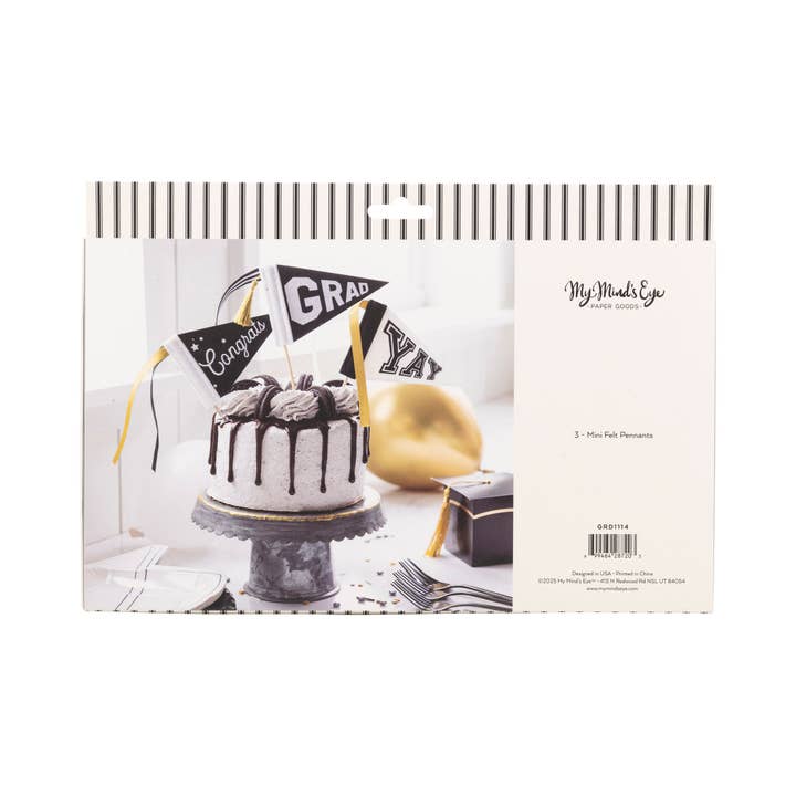 My Mind’s Eye - Wholesale Party Sign/Banner - GRD1114 - Mini Felt Pennant Set3