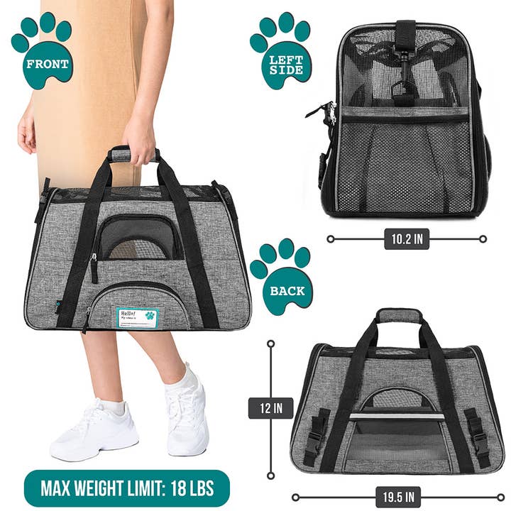 PetAmi - Wholesale Pet Carrier - Cat/Dog - Heather Tote Bag Pet Carrier10