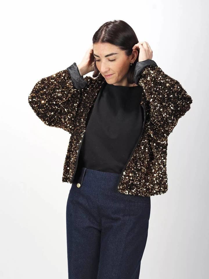 Made in France raw denim bridged pants for wholesale by ANNAHPA