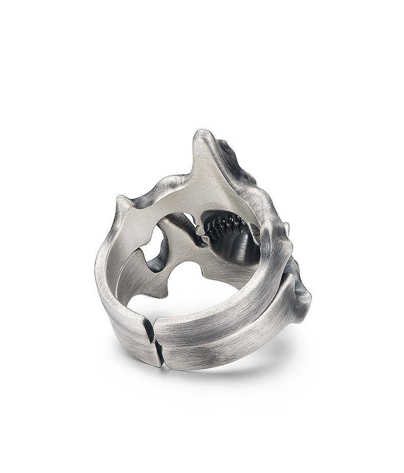 Tourtiwi - Wholesale Cocktail/Statement Ring - Gothic Skull Ghost Face Open Ring5