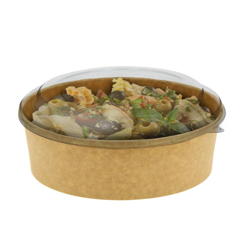 PUNTOQPACK - Wholesale Food Storage Container - Kraft Cardboard Container With Anti-fog Lid (948Cc)0