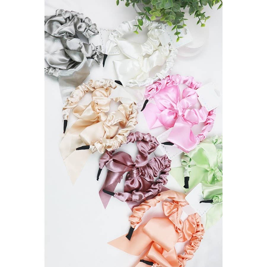 MIX COLOR Satin Scrunchie and Hairband Set for wholesale on Faire3