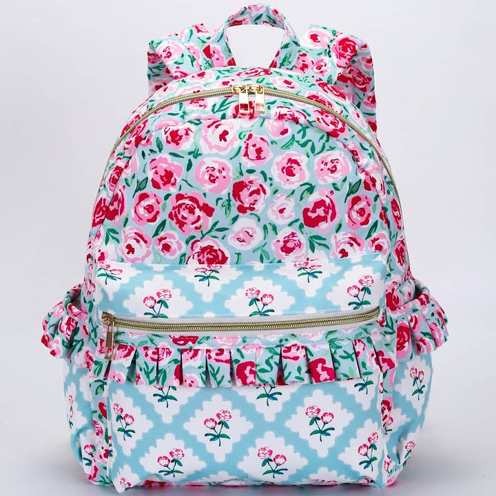sassy kids palace - Wholesale Backpack - Kids - Pink Flower Kids Ruffle Backpack