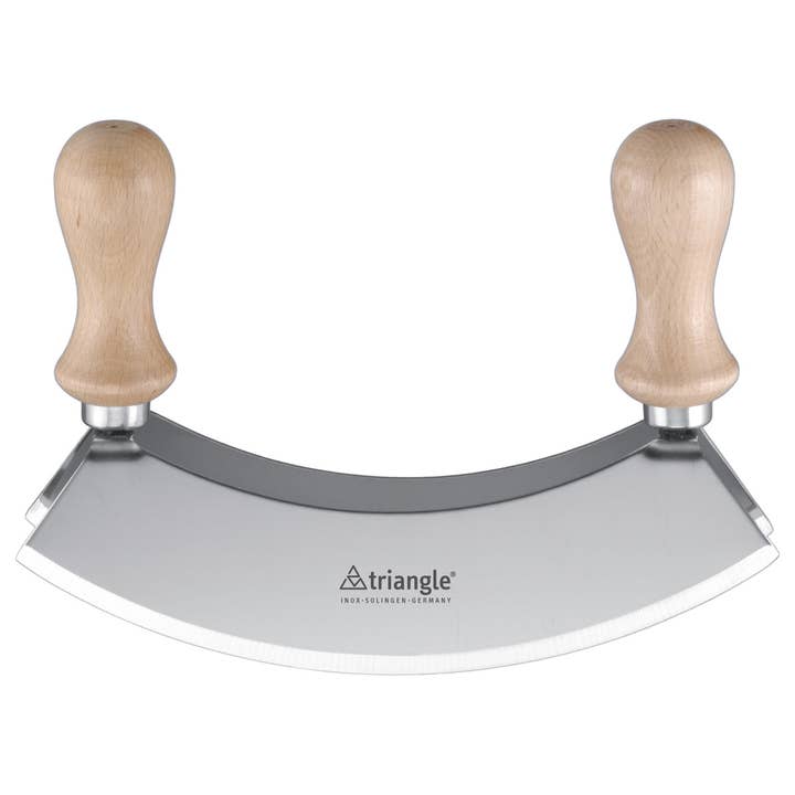 Triangle – Engroshandel Køkkenredskab – Hakkekniv 23 cm, dobbeltkantet (artikel 43 232 23 02)