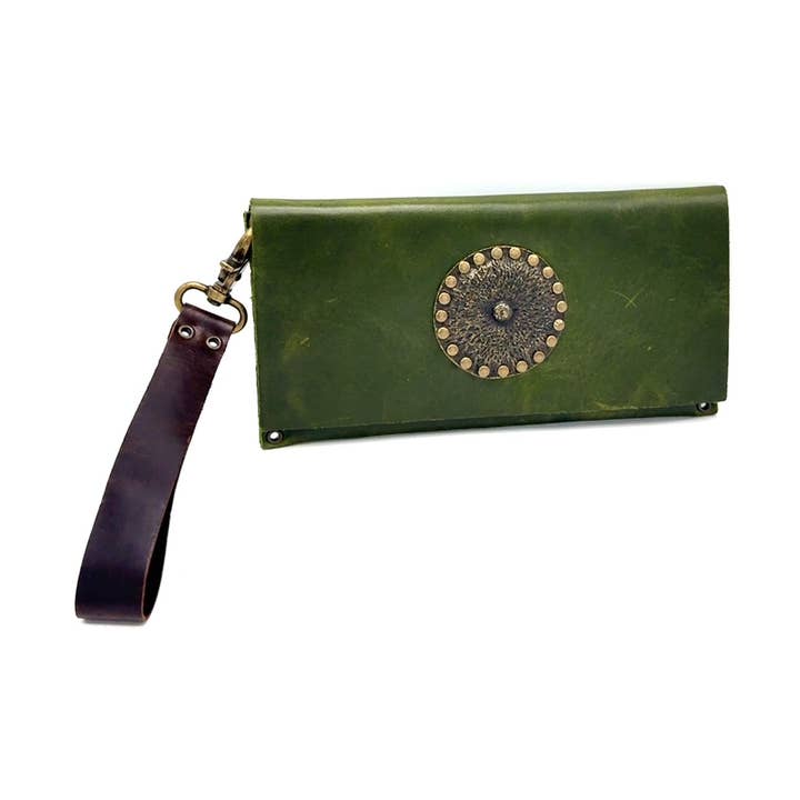 Embreagem de pulso medalhão redondo por atacado de Rebel Designs Accessories