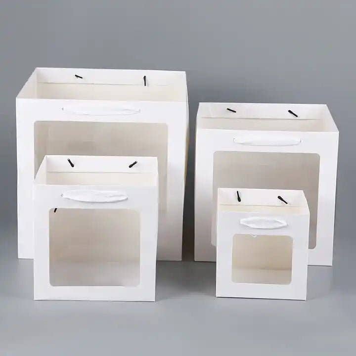 Elegant Design Supply – Saco de presente por atacado – Saco de Presente com Janela em Cubo12