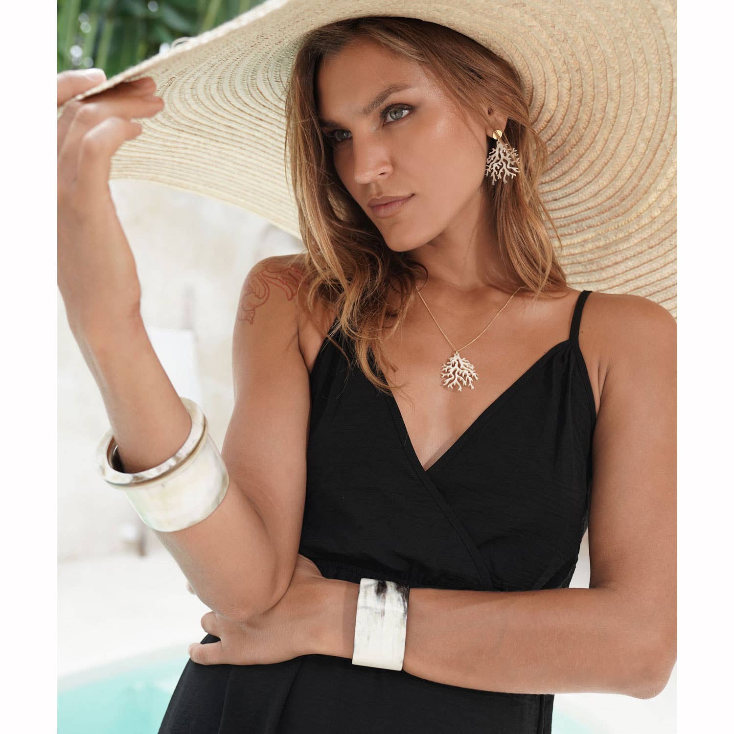 BRANCH JEWELLERY – Pulseira por atacado – Pulseira de Bracelete de Chifre Natural Branco - Presente para o Dia das Mães10