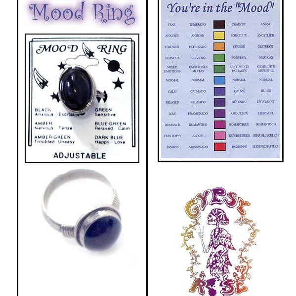 Gypsy Rose - Wholesale Cocktail/Statement Ring - Oval Mood Ring0