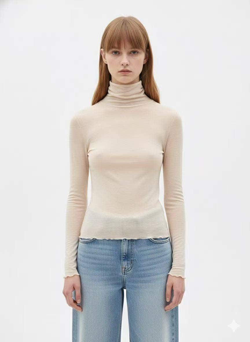 AMELÉ - Wholesale Knit Top - Women's - Turtleneck cashmere sweater14