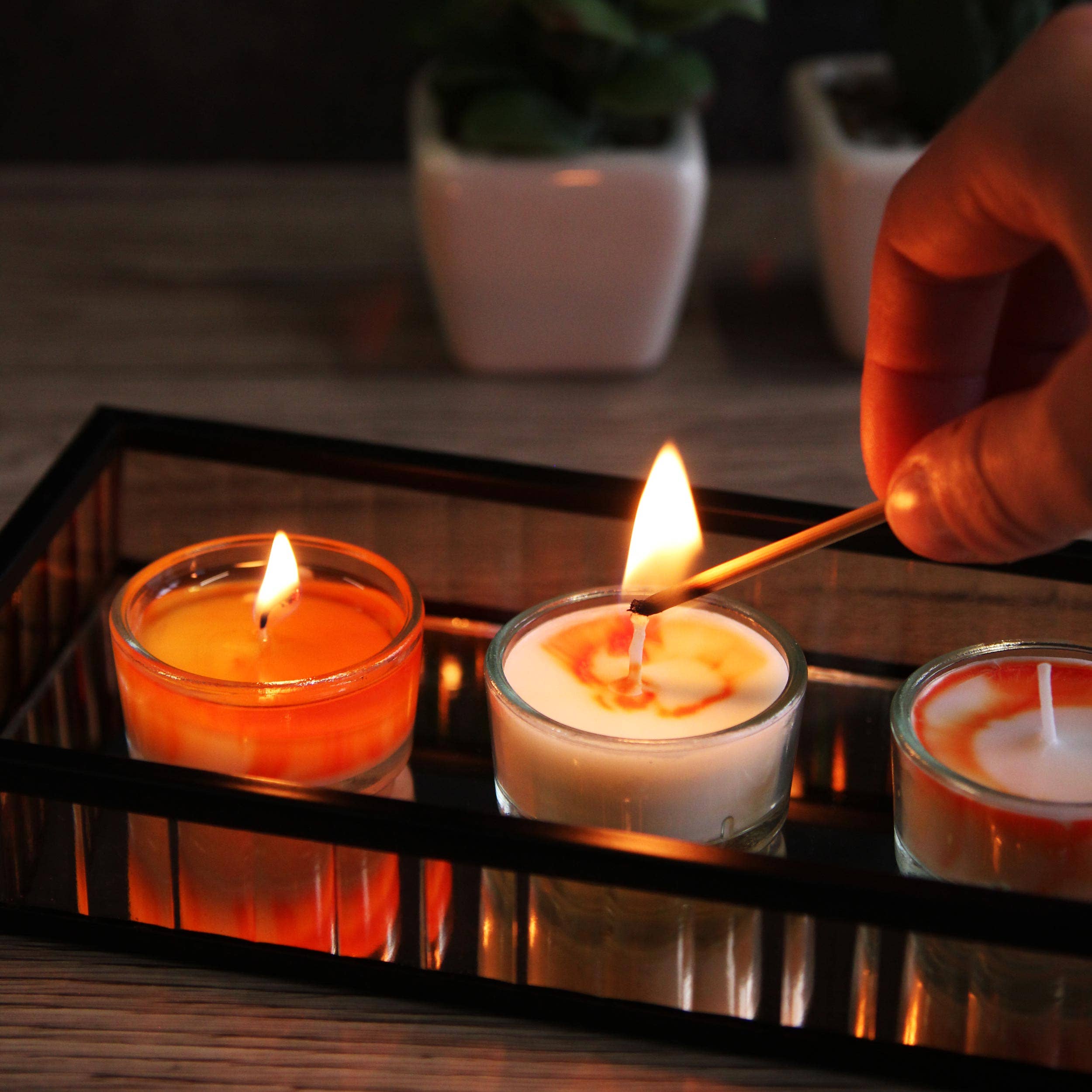 mysoy‎® Duftkerzen-Manufaktur - Vendita all'ingrosso Candele a lumino - Set di 3 lumini effetto fatti a mano | Tester di candele profumate26