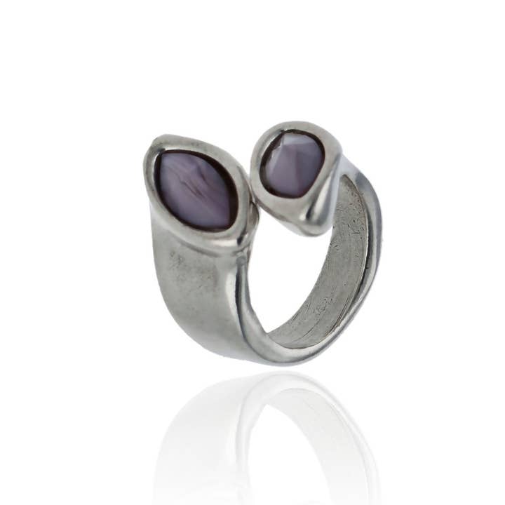 Double Navette Ring for wholesale by Las Joyas de Amanda