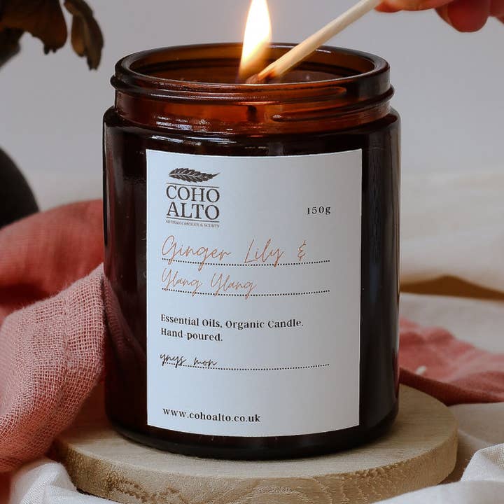 Ginger Lily & Ylang Ylang Vela por atacado de COHO ALTO