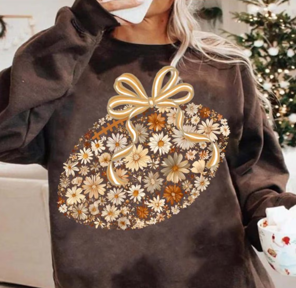 Southern Backroad Tees LLC - Wholesale Graphic Sweatshirt - Women's - Floral Fall Football0