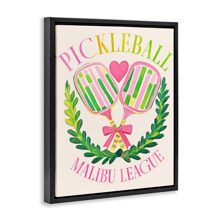 Stupell Industries - Wholesale Wall Sign - Pickleball Malibu League - Framed Wall Art19