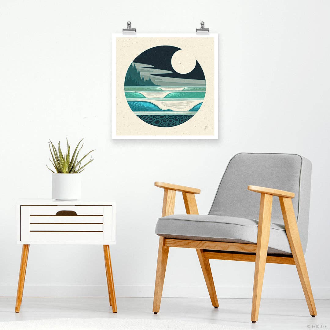 Abel Arts - Wholesale Art Print - NW Moon - WHLSL Print11