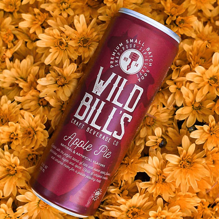 Wild Bill’s Craft Beverage Co. - Wholesale Soda/Carbonated Drink - Apple Pie - Premium Cane Sugar Soda, 12-Pack, Cans