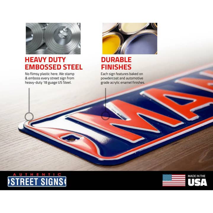 Authentic Street Signs - Wholesale Sign - MAN CAVE New York Yankees Embossed Steel Street Sign