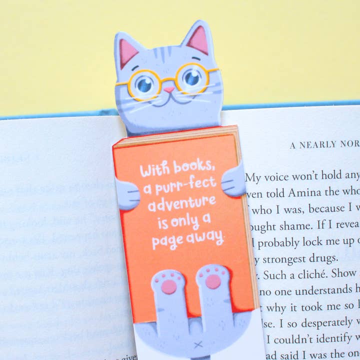 Grijze Tabby Cat Bladwijzer voor wholesale door Vanessa Forte Art