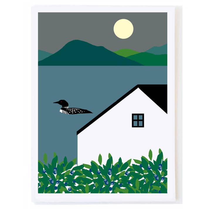 Loon and Moon for wholesale by mollyOcards