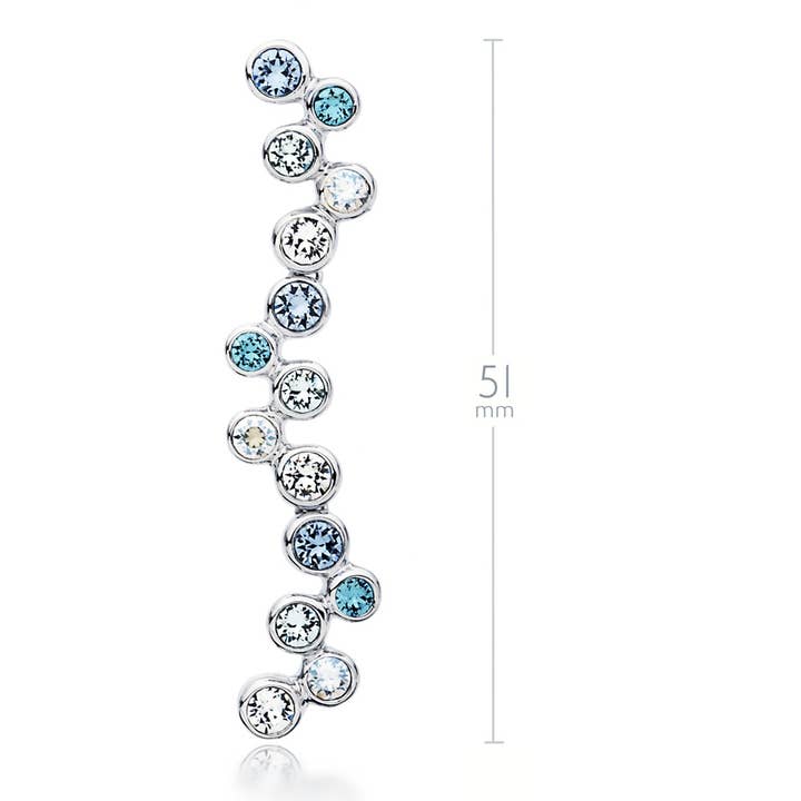 My Jewellery Story – wholesale Dangle earrings – MYJS Fidelity Drop Earrings with Blue Swarovski Cr|2-1139-RB