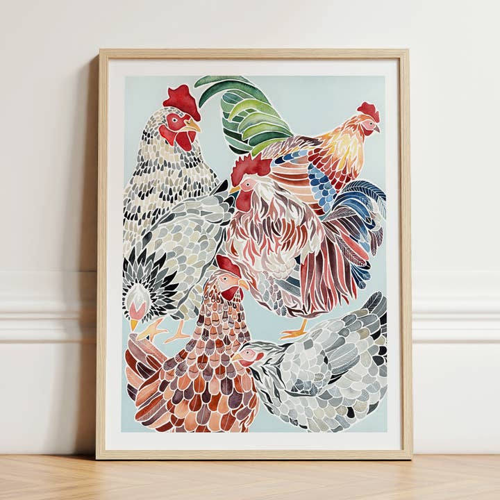 Chicken Study No. 2 – Animal Giclée Art Print for wholesale by Petal & Lark Watercolor Co.