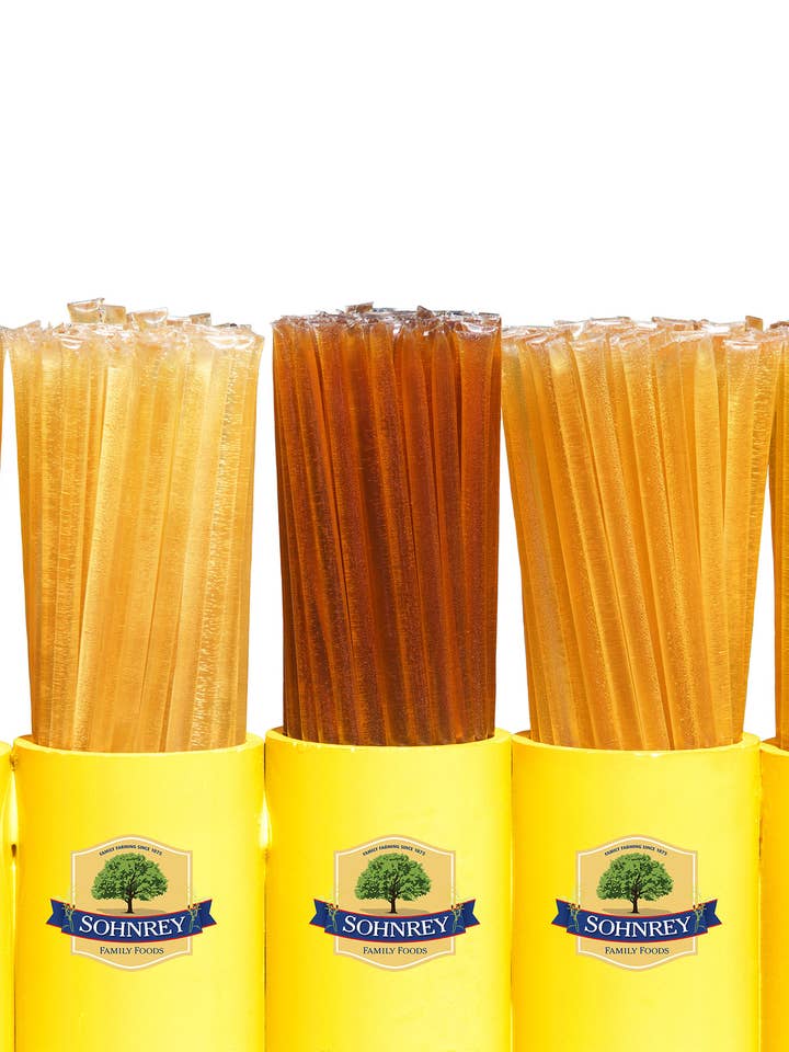 Raw Honey Straw Singles - Five Honey Varietals to Choose for wholesale by Sohnrey Family Foods LLC
