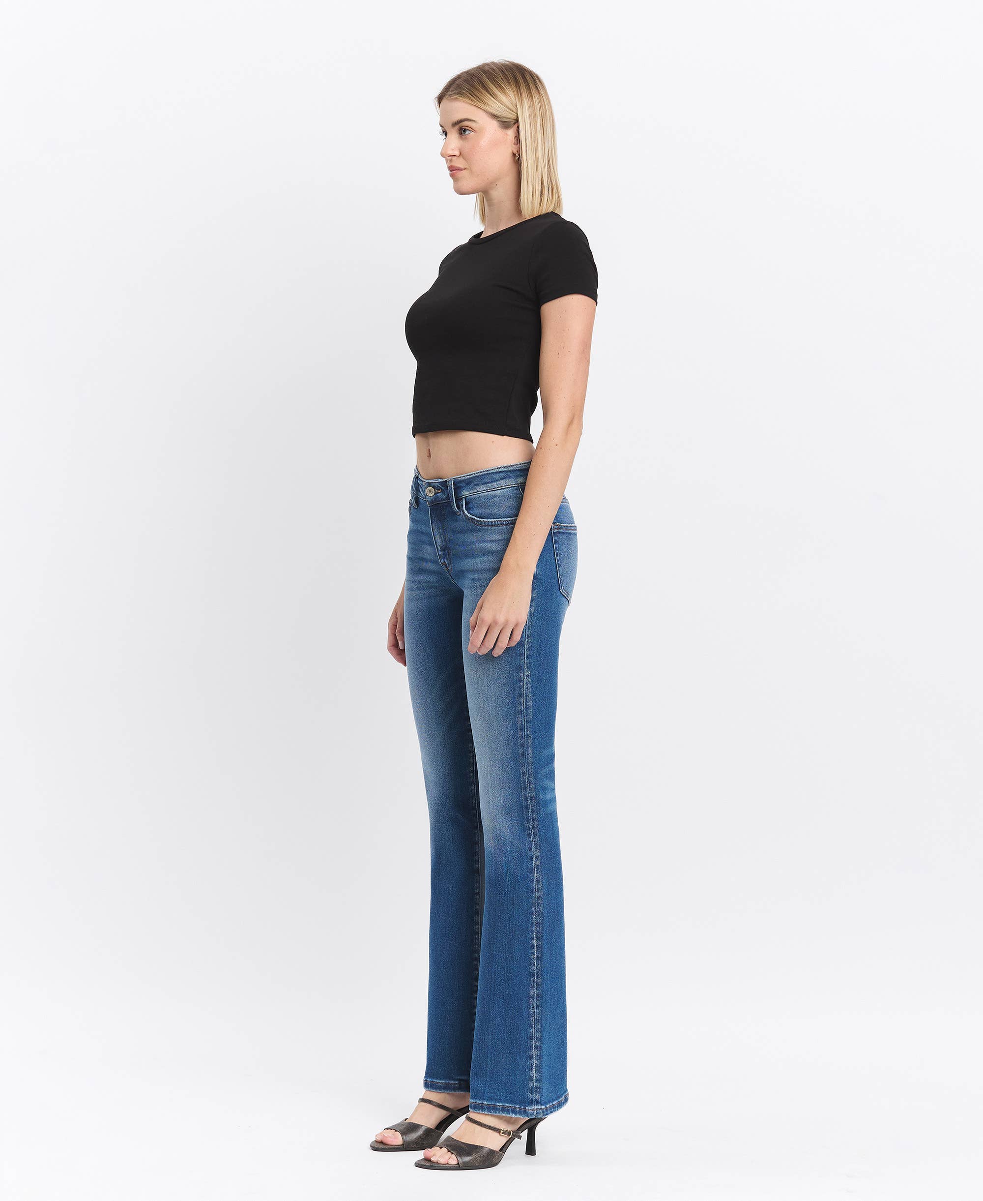 HUMOUR LOW RISE FULL LENGTH BOOTCUT JEANS T6649 for wholesale on Faire8