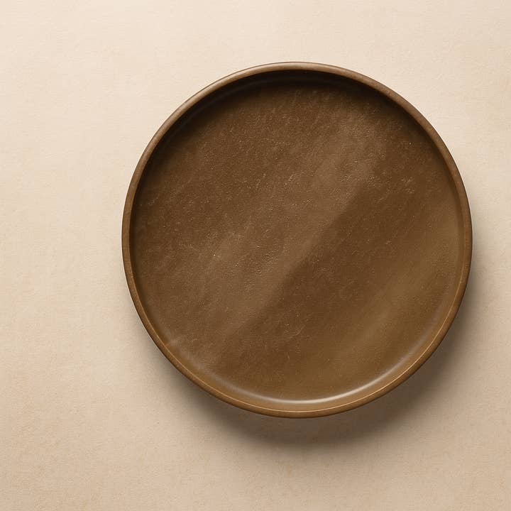 Round Plate in Natural Dolomia Stone Ø 20 cm H 2 cm – Elegant Decorative Tray for Home, Bathroom or Kitchen – Handmade Organizer – Kalu Creations for wholesale by Kalu Creations