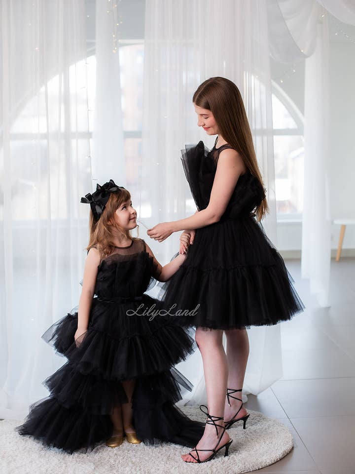 Lilyland - Vendita all'ingrosso Set Io e Mamma - Barbie abbinato in tulle veste mamma e figlia con il treno#