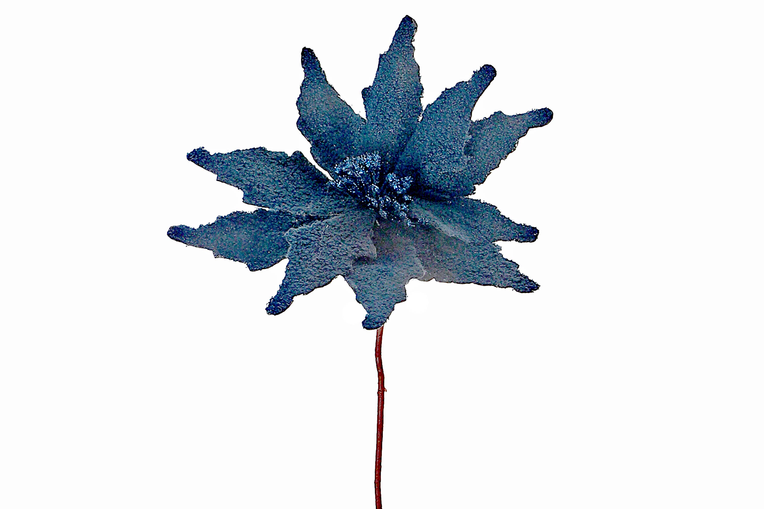 IH Casa Decor - Wholesale Artificial flowers - SHERPA POINSETTIA PICK (GREY)0