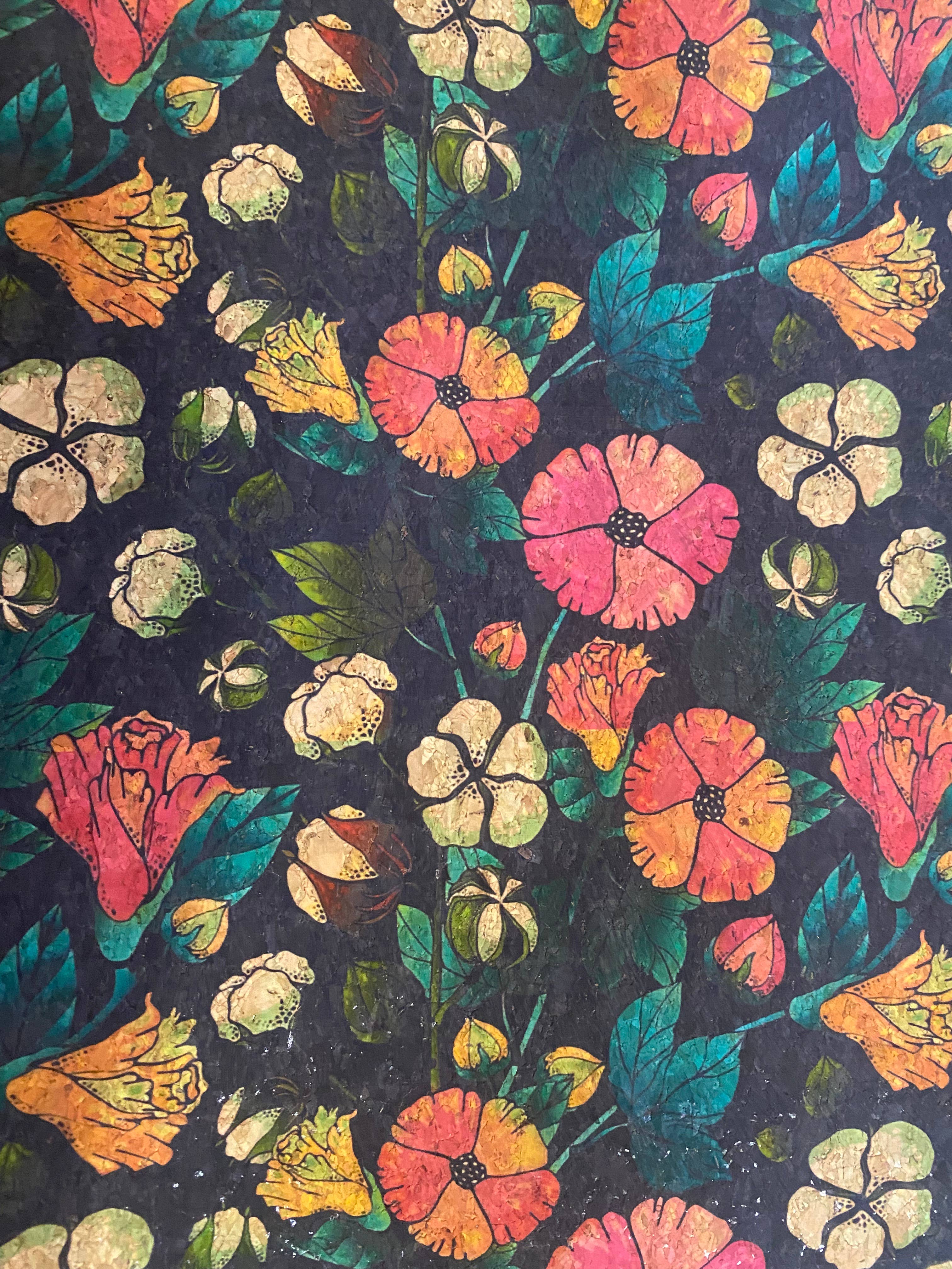 Alma Boheme Handmade - Vente Portefeuille – femme - Portefeuille pliant en liège avec motifs nature - Porte-cartes20