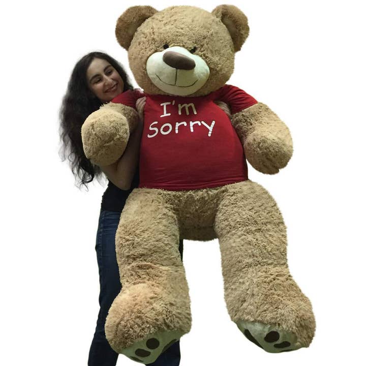 Big Plush - Wholesale Stuffed/Plush Toy - Kids & Baby - I'm Sorry Giant Teddy Bear 5 Feet Tall Tan Color
