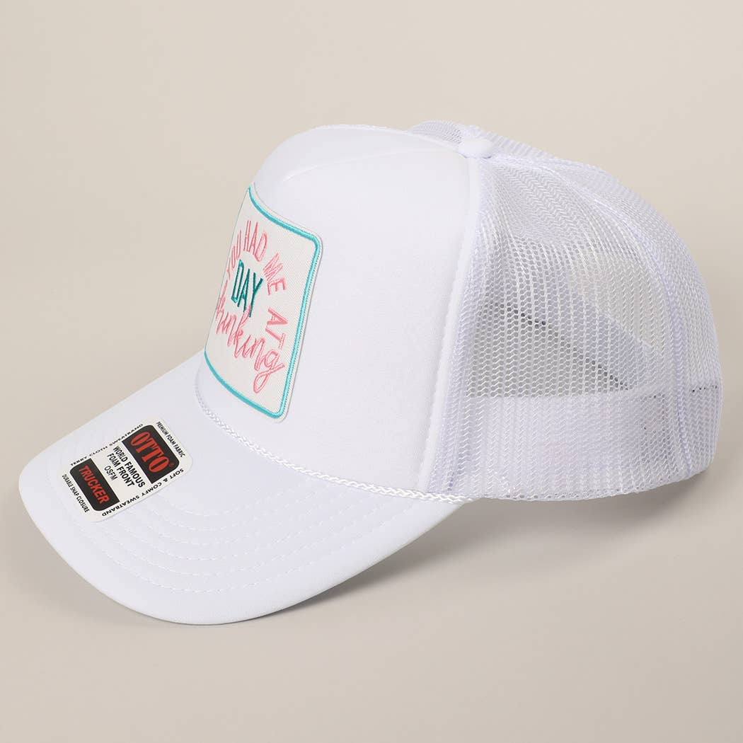 Fashion City - Vente Casquette de camionneur – unisexe - Casquette à filet avec écusson brodé "You Had Me At Day Drinking"26