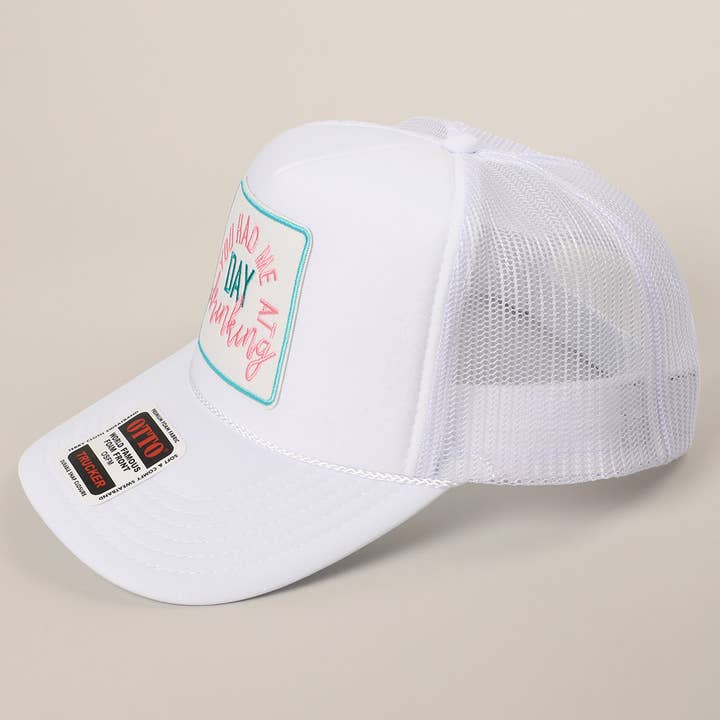 Fashion City - Vente Casquette de camionneur – unisexe - Casquette à filet avec écusson brodé "You Had Me At Day Drinking"26