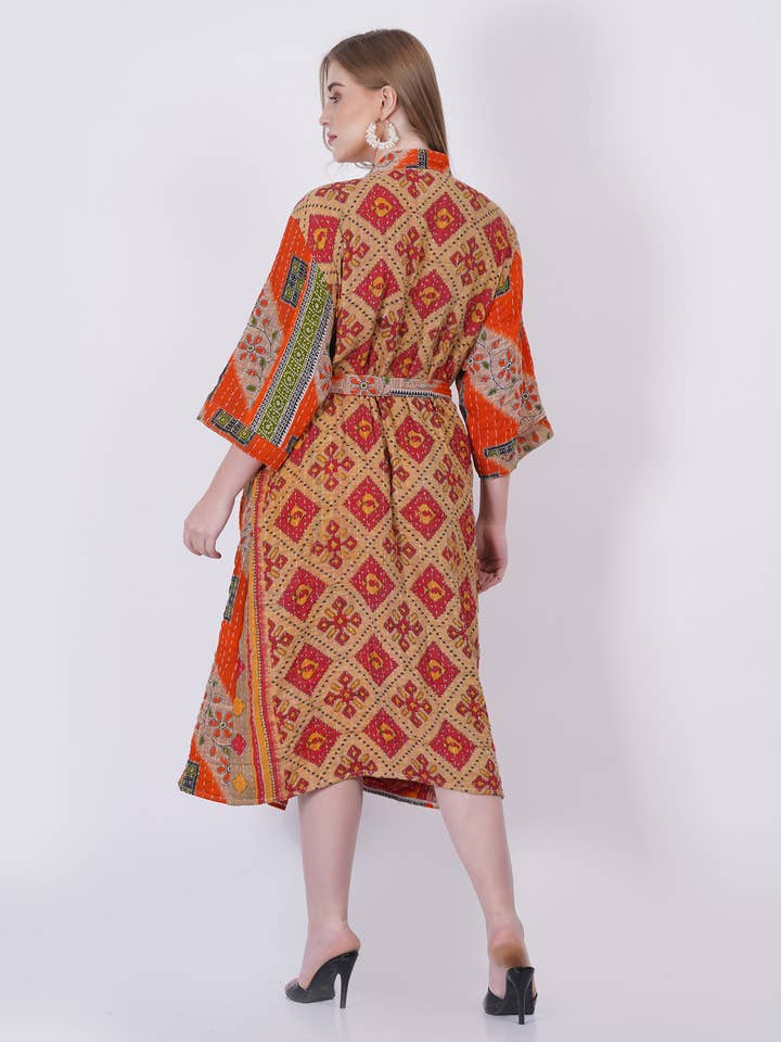 Wevez - Wholesale Robe - Women's - Wholesale Lot Printed Vintage Kantha Jacket Robe for Women 8