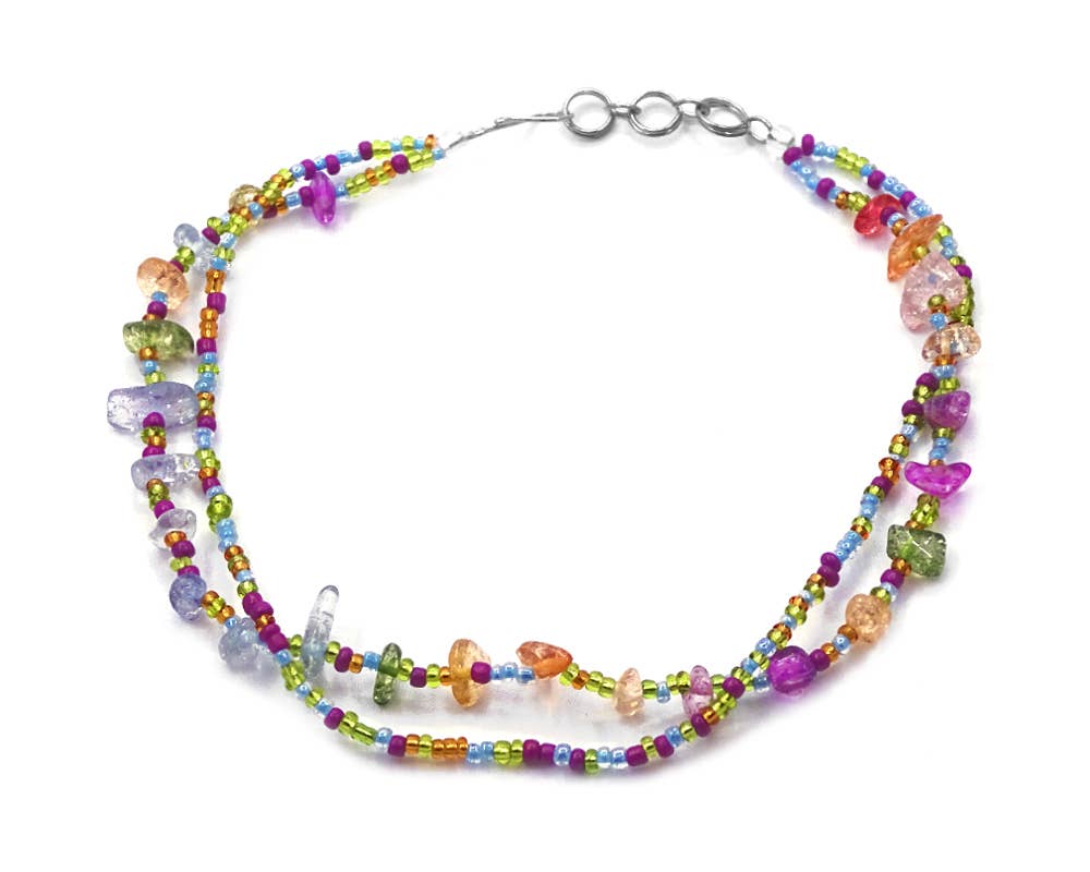 Pichincha - Vente Bracelets de cheville - Bracelet de cheville multibrins à perles Chip Stone5